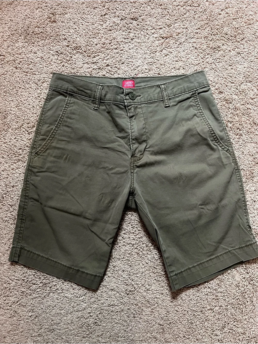 Olive Levi Men’s Chino Shorts - Classic Casual Fit
